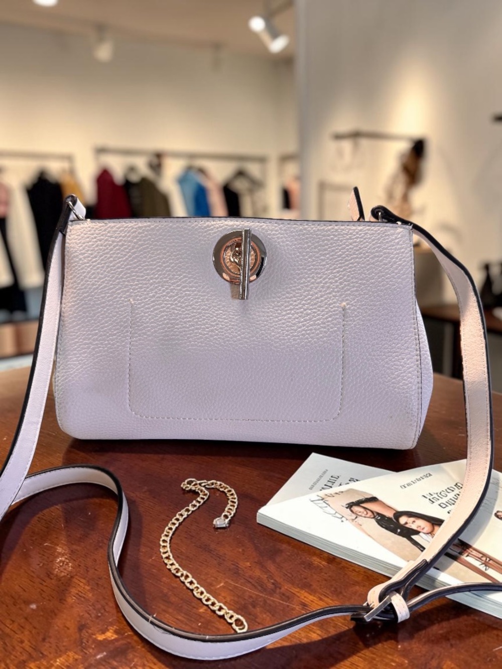 Sondra Roberts SquaredWhite Shoulder Bag